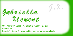 gabriella klement business card